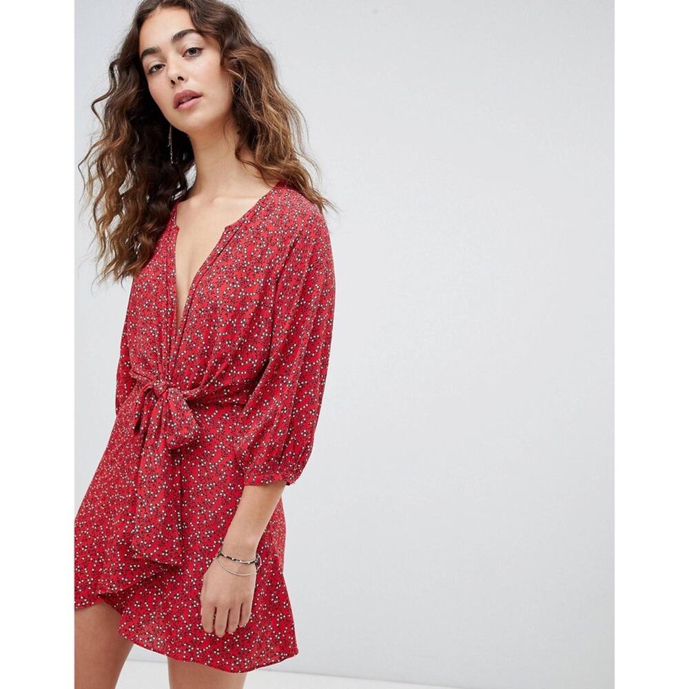 Free People Clara floral print tunic dress
